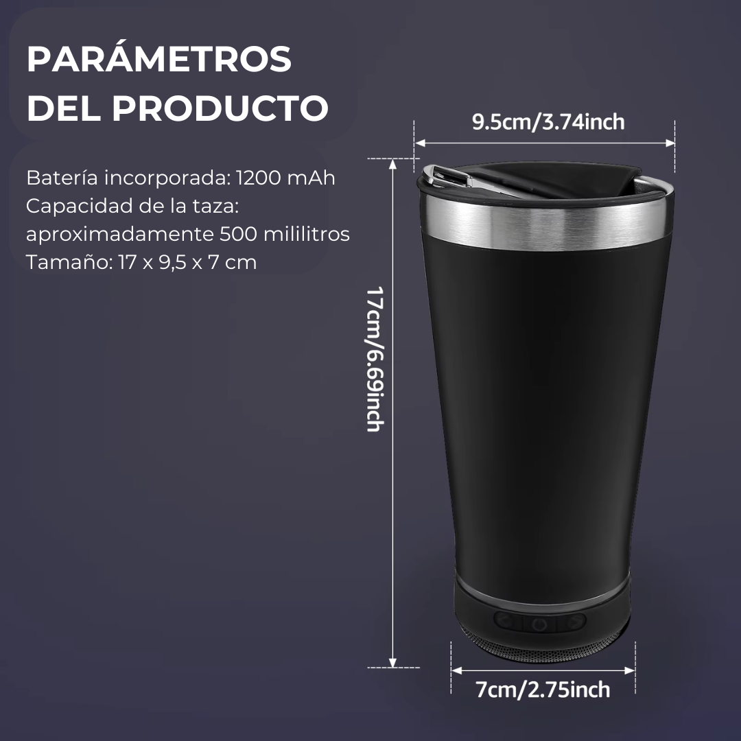 CupSmart - VASO TERMO PARLANTE BLUETOOTH 3 EN 1
