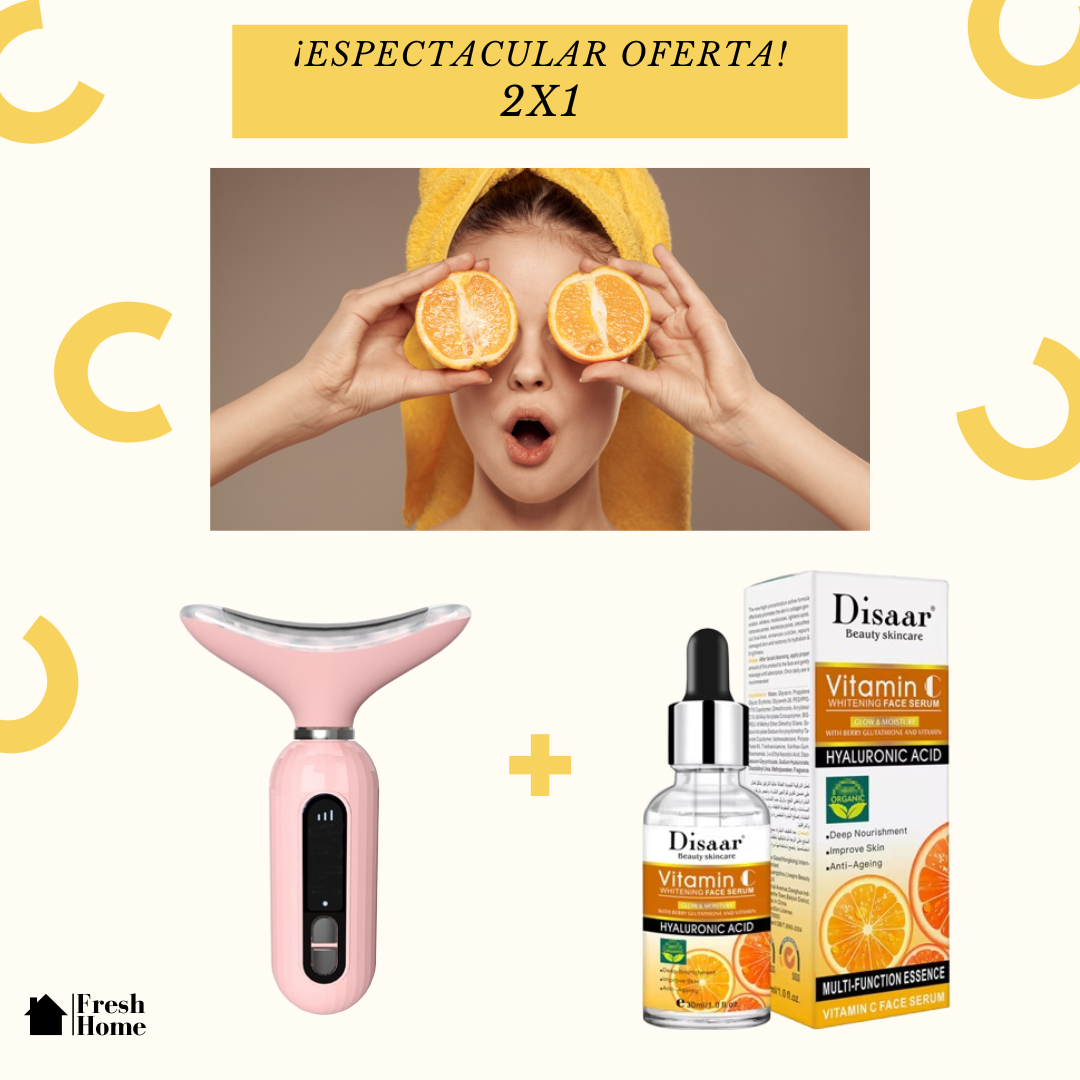 2X1 - MASAJEADOR FACIAL + SERUM FACIAL VITAMINA C