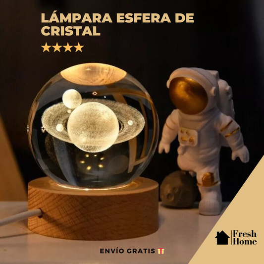 PrismAura- LÁMPARA ESFERA DE CRISTAL LED