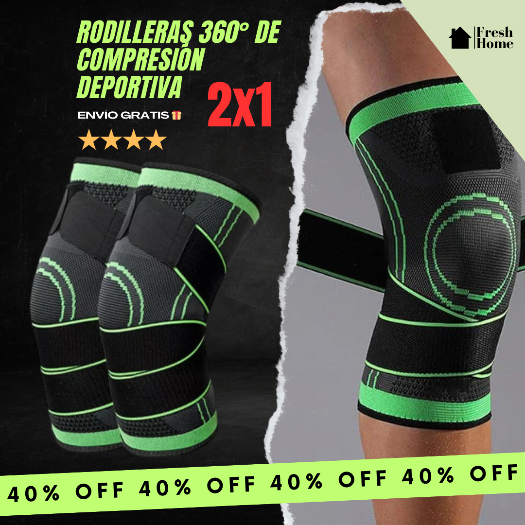 Rodillera 360° de Compresión Deportiva (2X1) - Evita lesiones