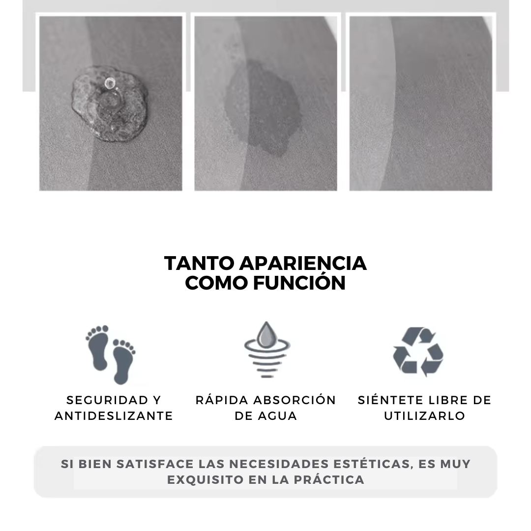 ALFOMBRA DE BAÑO ANTIDESLIZANTE SÚPER ABSORBENTE - SafeStep 🛡️