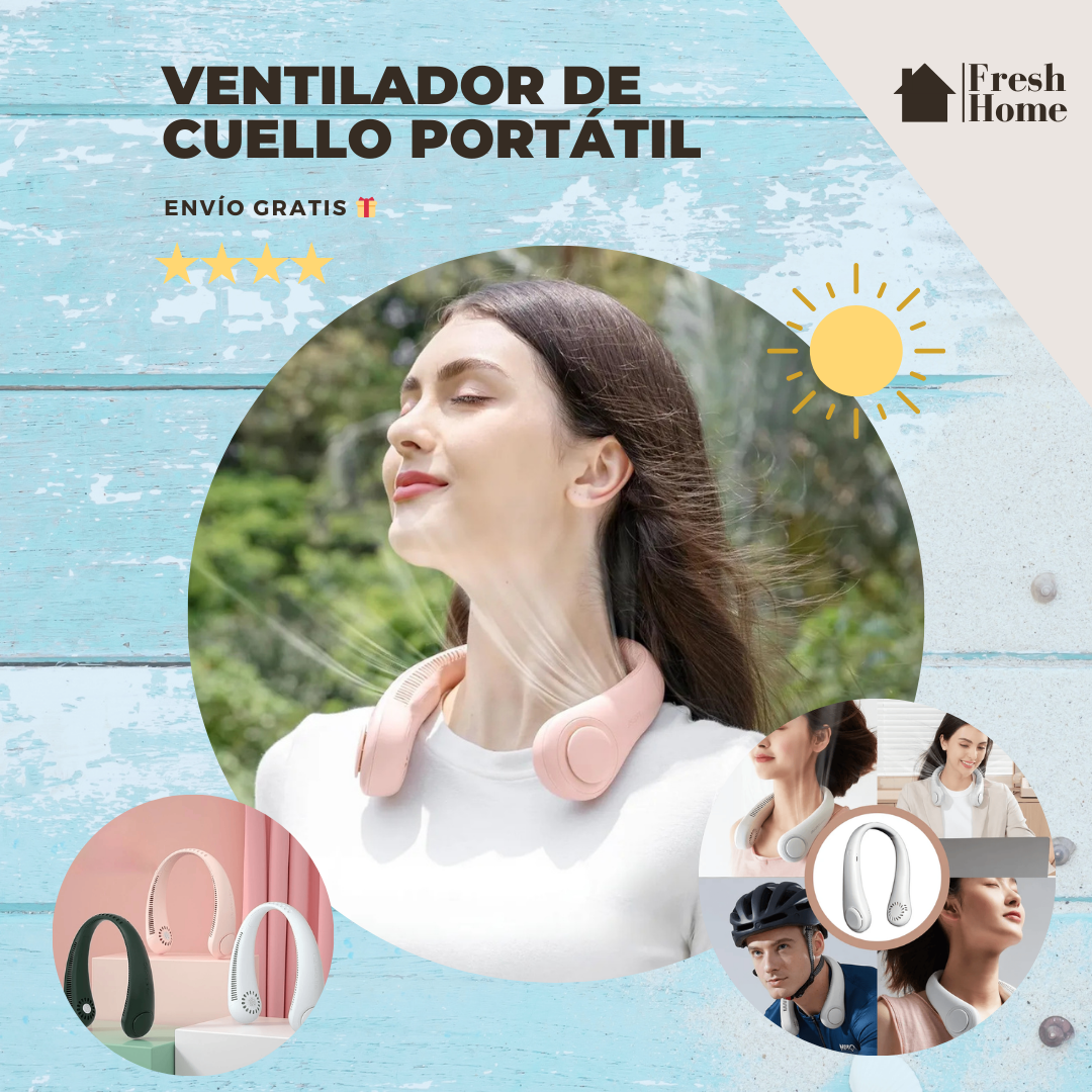 CoolAir - VENTILADOR DE CUELLO PORTÁTIL