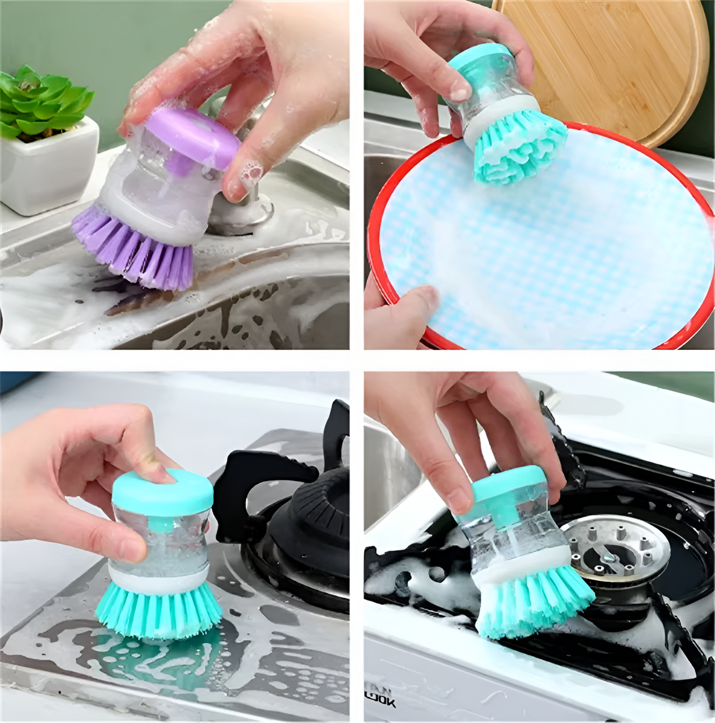 CleanBrush - Cepillo Automático con Dispensador de Jabón