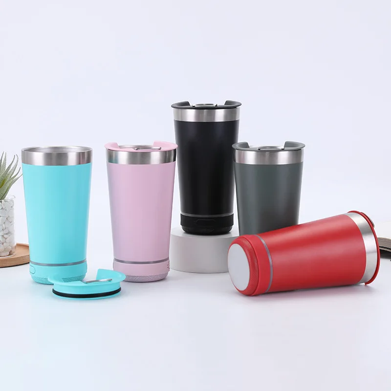 CupSmart - VASO TERMO PARLANTE BLUETOOTH 3 EN 1