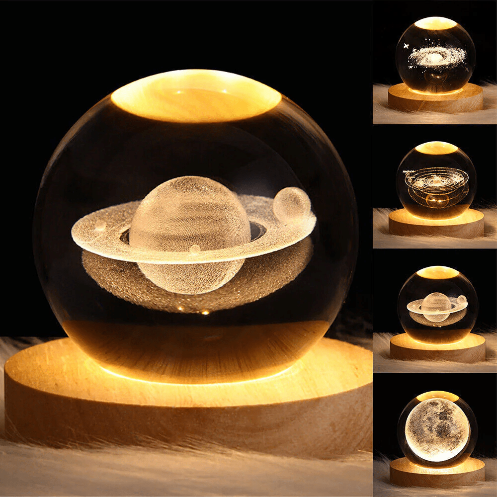 PrismAura- LÁMPARA ESFERA DE CRISTAL LED