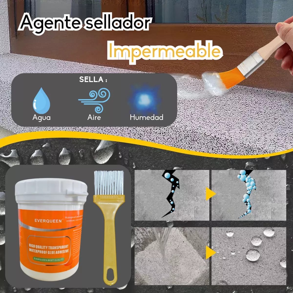 Sellador Adhesivo Impermeable 300g