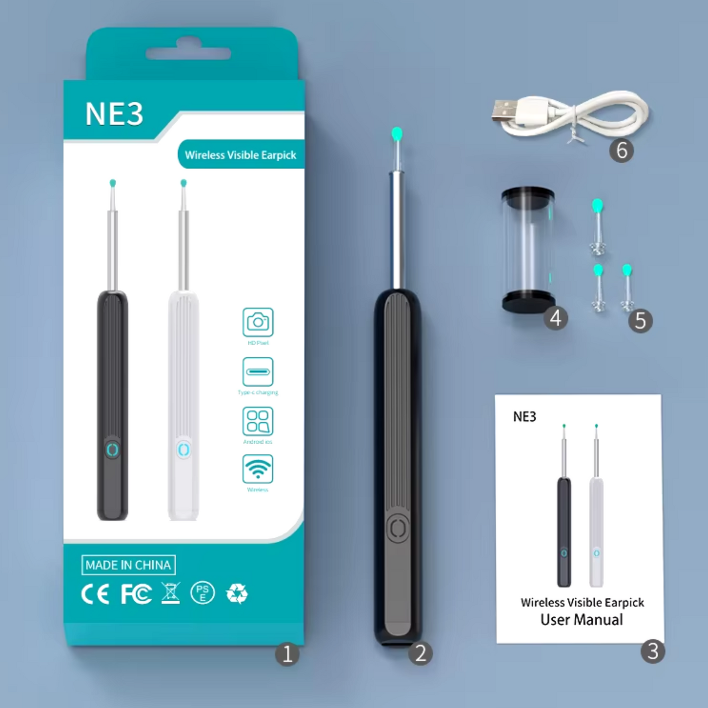 EarClean - LIMPIADOR DE OIDOS CON CÁMARA