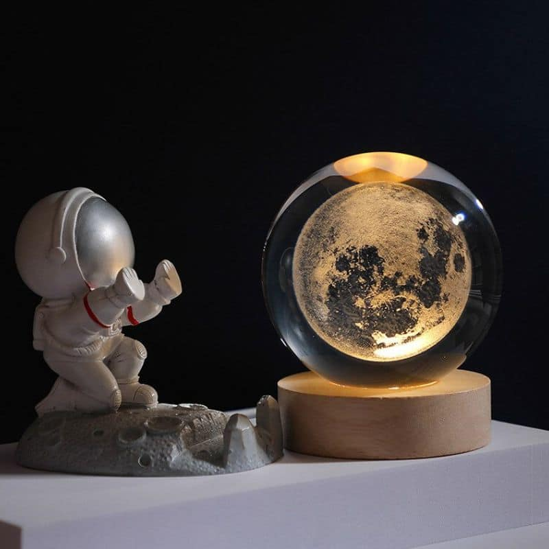 PrismAura- LÁMPARA ESFERA DE CRISTAL LED