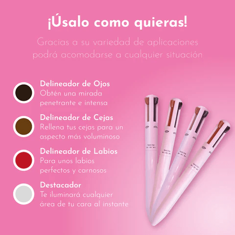 LÁPIZ MAKE UP 4 EN 1 PREMIUM: ¡TODO LO QUE NECESITAS, EN UN SOLO PRODUCTO!