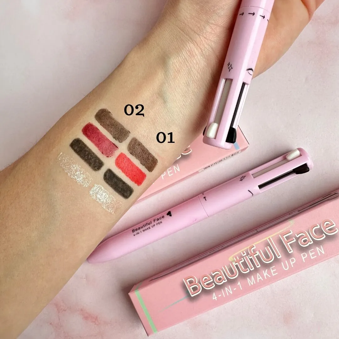 LÁPIZ MAKE UP 4 EN 1 PREMIUM: ¡TODO LO QUE NECESITAS, EN UN SOLO PRODUCTO!