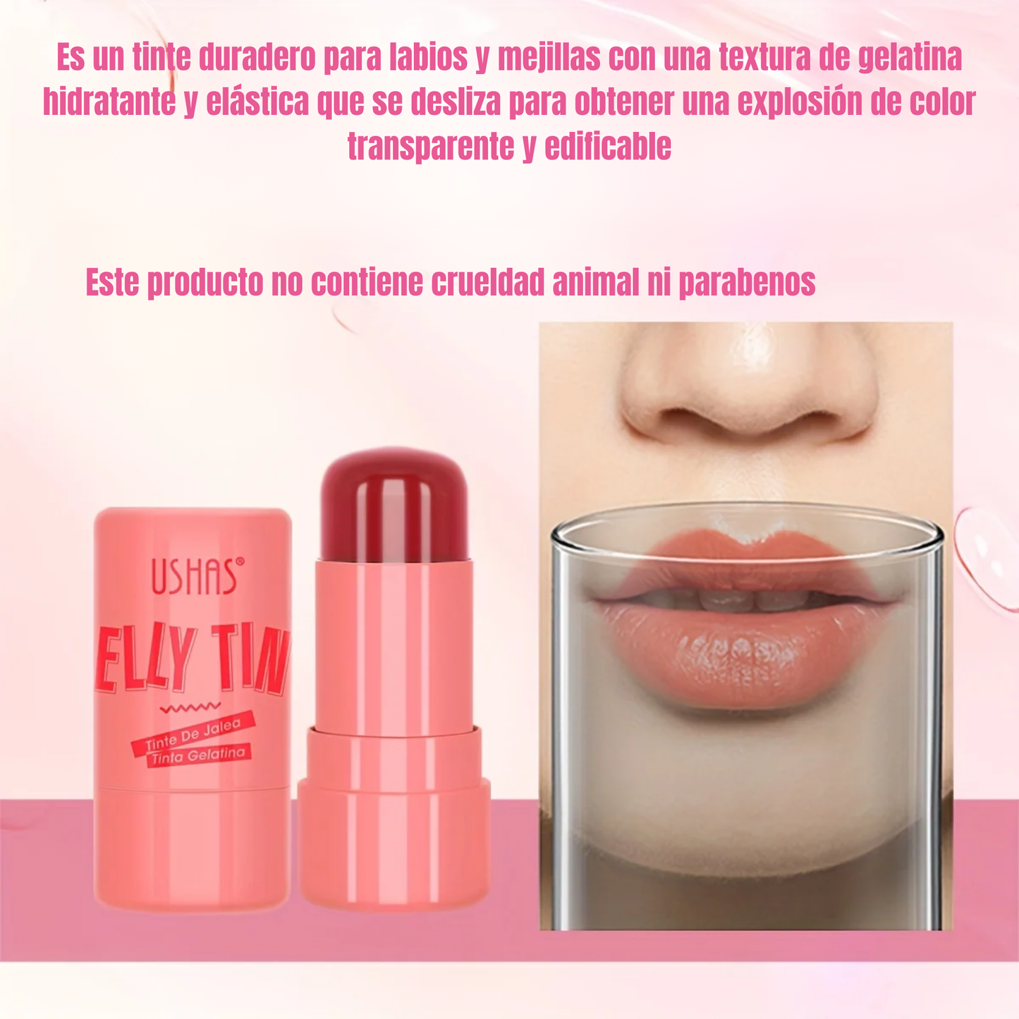 RUBOR Y LABIAL DE GELATINA HIDRATANTE