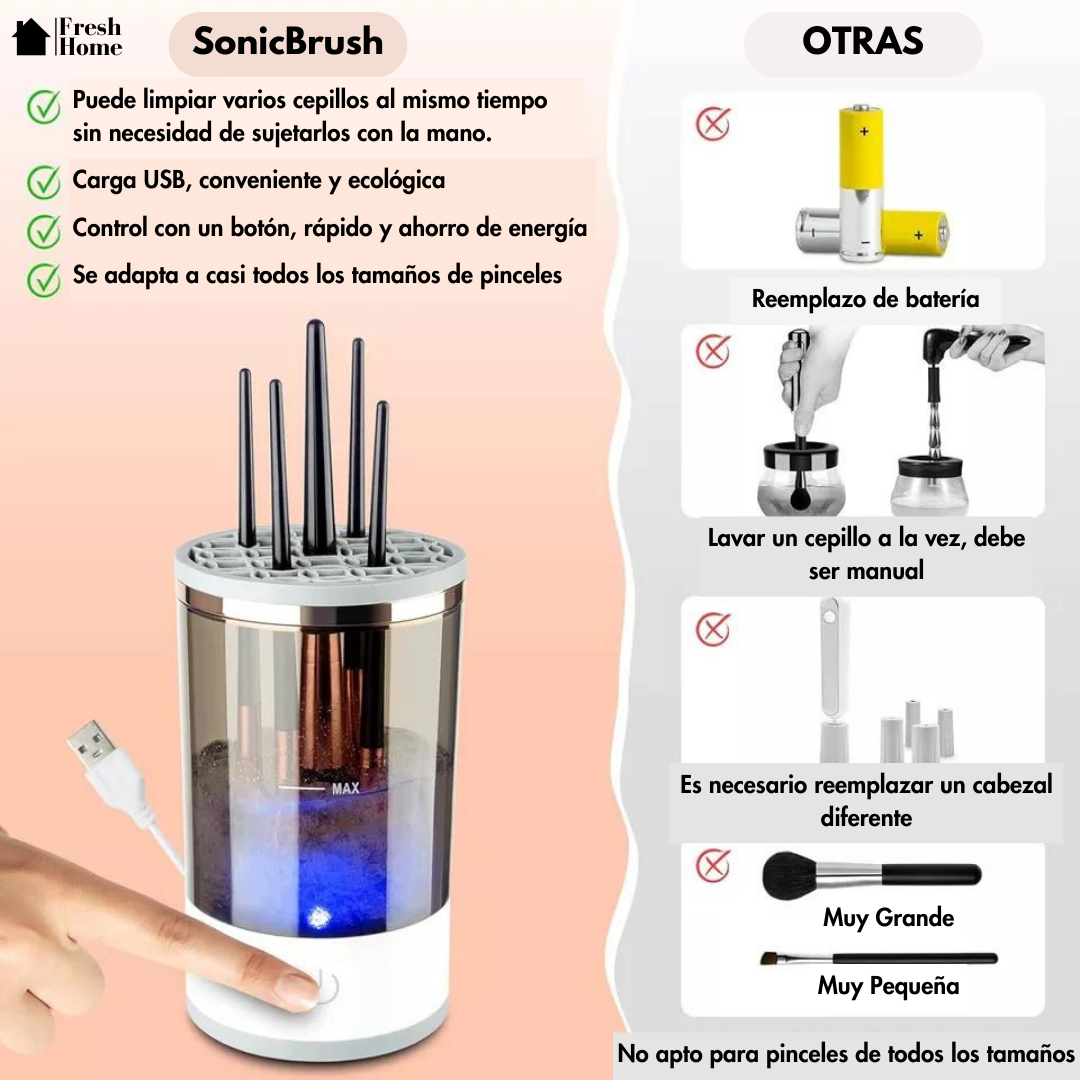 SonicBrush: Limpiador de Brochas de Maquillaje