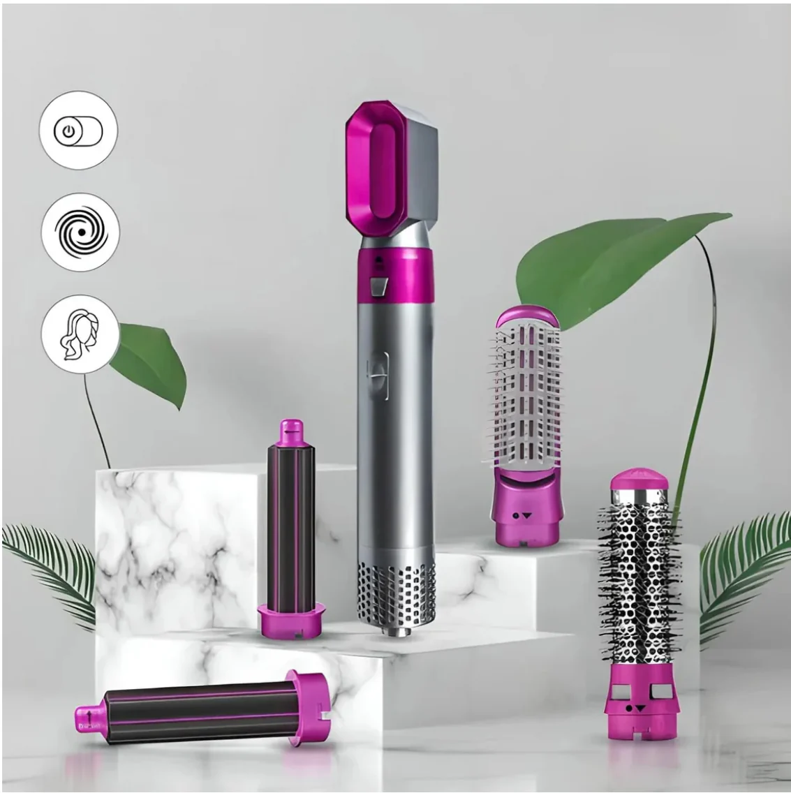 Nuevo GLAM BRUSH PRO Cepillo Secador 5 en 1 Profesional