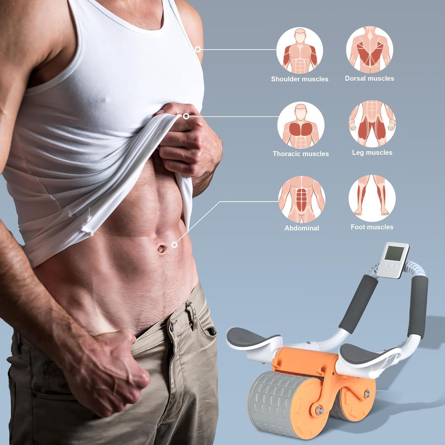 CoreMaster: Rueda Abdominal de Rebote Automático
